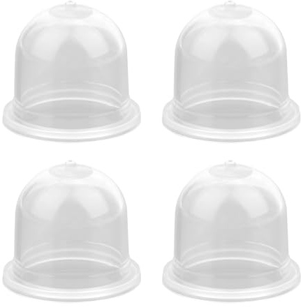 NQEUEPN 4pcs Fuel Primer Bulb, Transparent Carburetor Primer Bulbs Replacement Pump Bulb Compatible with Zama Roybi Homelite Walbro Gas Trimmer Poulan Craftsman Mower & Lawn Mower Chainsaw