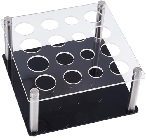 GORGECRAFT Soporte de Piezas de Ajedrez Soporte de Acrílico con 4pz Patas de Barra Tablero Cuadrado Soporte de Piezas de Ajedrez Moldes Accesorios para Moldes de Silicona de Bricolaje 16x16x9cm