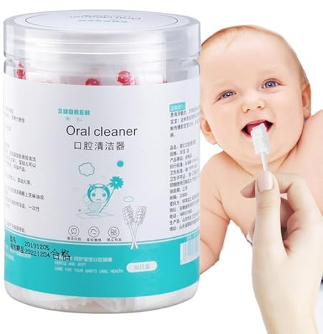 Zungenreinigungstücher für Babys – Einweg-Reinigungstücher für die Kindermundpflege, Zungenreinigung-Gaze für Neugeborene, und hygienische Zahnbürste für Kinder, L