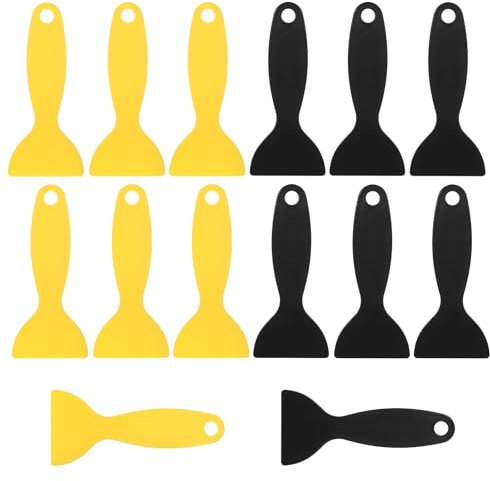 14 Pcs Plastic Scraper Set Filler Knife Flexible for Spackling, Patching, Decals, Air Bubble Removal, Sticker Installation and 3D Printing