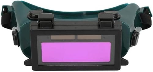 Lunettes de soudage, masque solaire auto-obscurcissant pour les yeux, lunettes de protection des yeux pour chantiers de construction, soudure électrique (vert foncé)