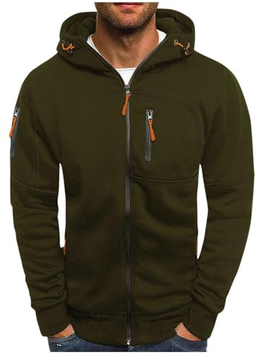 Ybing Black Friday Angebote 2025 Sweatjacke Individuell Bedrucken Lassen Herren Selbst Gestalten Vorne/Hinten Bedruckt Hoodie Jacke Reißverschluss Kapuzenpullover Exklusive Individualisierung