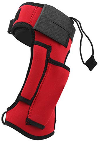 Yctze Diving Equipment Knife Sheath, Underwater Diver Adjustable Leggings Wrap Sheath, 3.5mm Neoprene and Nylon Cloth, Red