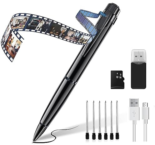 HYVO Telecamera Penna, Telecamera Audio HD 1080P e Videoregistratore con Funzione OTG, con Monitoraggio del Movimento, Registrazione Video e Audio