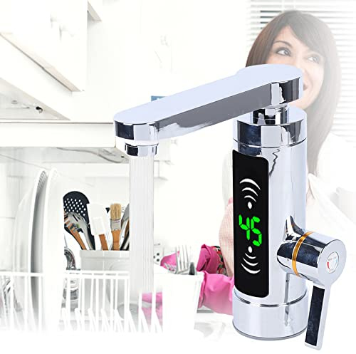 CuCummoo Robinet électrique avec chauffe-eau instantané 3 kW - Chauffe-eau électrique instantané - Chauffe-eau instantané - Robinet d'évier - Robinet d'eau chaude à 360° - Pour salle de bain et