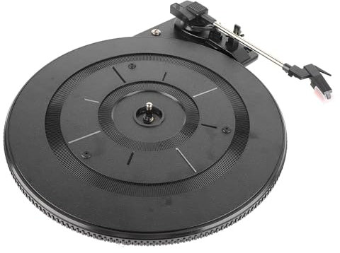 Joyance Tourne-disque en plastique, tourne-disque en plastique, gramophone à courroie en plastique noir, dispositif de lecture en vinyle, accory, design classique
