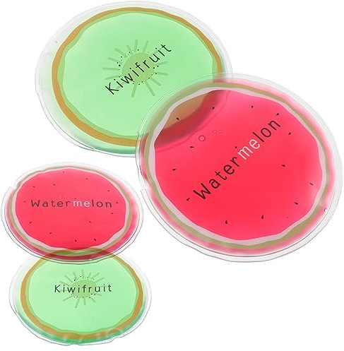 CALLARON Pack de Glace Gel Rond 4 Pièces pour Soins Infirmiers, Soulagement, Portable en Gel Pvc, pour Maison et Camping
