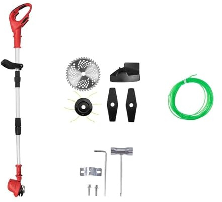 SMTYXS Tondeuse À Gazon Électrique sans Balais 36 000 TR/Min Coupe-Herbe sans Fil Coupe-Jardin Pliable Et Réglable for Batterie 18 V(Without Battery)