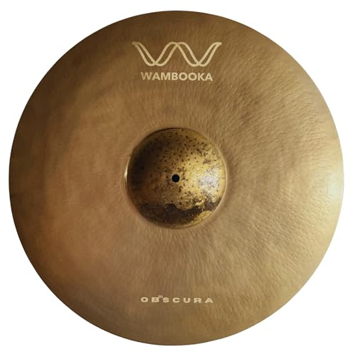 WAMBOOKA OBSCURA - Platos para batería profesionales de B25 - Serie Obscura - Platos de B25 Dark trabajao a mano, sello oscuro, sustain controlado. (RIDE 22)