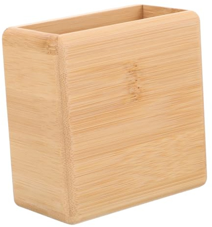 DIKACA Soporte de control remoto autoadhesivo, montaje en pared, sin taladrar, caja de almacenamiento de madera para aire acondicionado, organizador de llaves para teléfono móvil, ahorra espacio