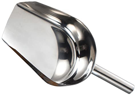 Ipetboom Pala Resistente y Fácil de Usar Multifuncional de Acero Inoxidable Adecuado para Tiendas de Almacenamiento de y Polvo para Cubitos de Hielo y Polvo