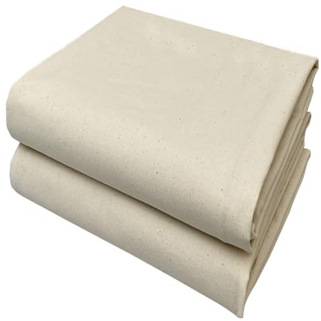 Tela Calicó 100% Algodón Natural Sin Blanquear 1 PCS 100% Algodón Natural Calico 100cm x 160cm Tela de Algodón Calico Resistente al Desgaste Tela Loneta para Coser Almohadas Bolsos(crema natural)