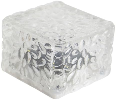 Kisangel Lampe Solaire Extérieure LED en Brique Étanche Petite Taille Lumière Froide Blanche Plastique Solide Éclairage Paysager Encastré au Sol pour Jardin Allées et Terrasse