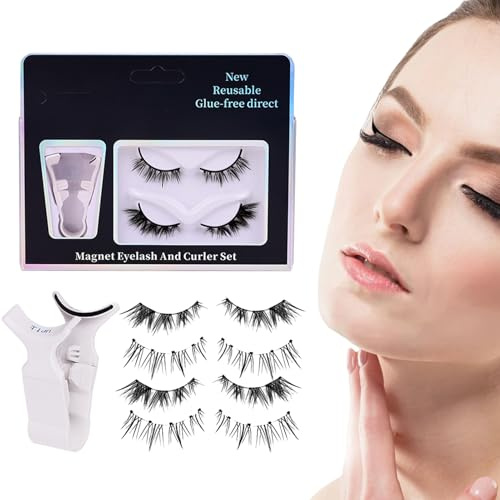 Pestañas Magnéticas 2 Pares de Extensiones de Tiras Falsas Naturales Sin | Para Volumen y Belleza Regalo para Mujer Principiante en Casa Viaje o Trabajo Volumen Belleza