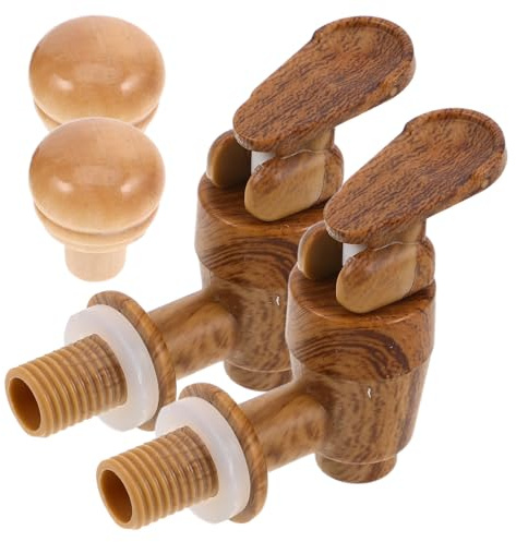 Toyvian Grifo para Cubo de Vino 2 Juegos Plástico Vintage, 1.5cm | Accesorio Vino, Tapón para Barricas de Vino Tinto, Diámetro del Poste 1.1cm