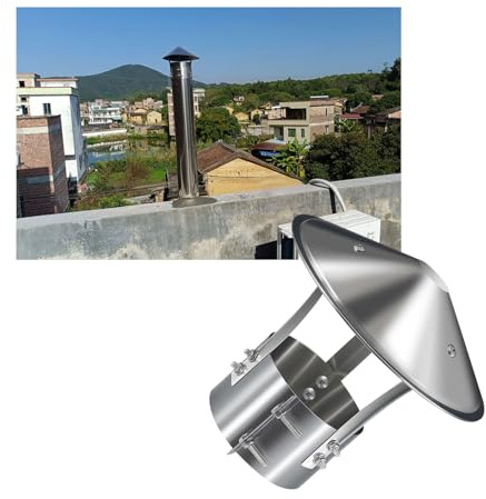 Schornsteinabdeckung - ø 75-315 mm Schornstein Regenhaube - Kaminhaube - Kaminabdeckung Abdeckung Schornsteinhaube Wetterfester Kaminaufsatz mit Regenschutz
