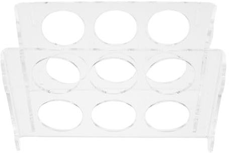 Organizer Portauova in Acrilico a 2 Livelli per 12 Uova | Trasparente, Facile da Pulire, Design Anti-schiacciamento, per Frigorifero e Piccole Merende