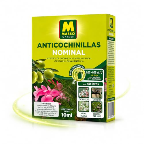 Insecticida contra Cochinillas y Mosca Blanca 10 ml NOMINAL – Anticochinillas y Mosca Blanca Acción Ovicida y Larvicida | Piriproxifen 10% | Para Ornamentales, Frutales, Olivo y Vid | Nexum Market