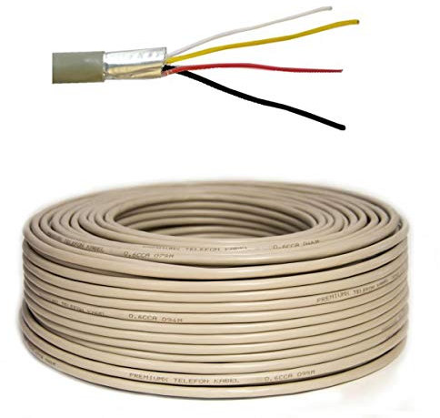 Premium X 100m Telefonkabel 2x2x0,6mm J-Y(ST) Y Telefonleitung 4-Adern rund Fernmeldekabel Installationsleitung Verlegekabel