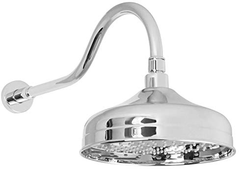 Welfenstein Retro Regenbrause Zulaufarm HB6-HN081 Duschkopf Messing Nostalgie Regendusche