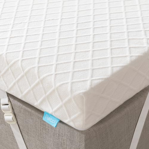 RECCI Memory Foam Mattress Topper King Bed - Pressure Relief Mattress Topper for Back Pain with Hypoallergenic Bamboo Viscose Cover - Removable & Washable, CertiPUR-EU (UK King Size - 150x200x5cm)