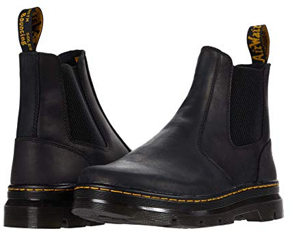 Dr. Martens Unisex Embury Chelsea Boot, Black Wyoming, 12 Women/11 Men
