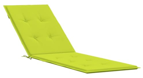 vidaXL Liegestuhl Auflage, Polster Auflage für Deckchair, Polsterauflage für Gartenliege, Liegenauflage Outdoor, Hellgrün (75+105) x50x4cm