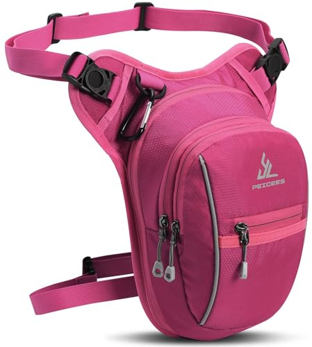 Peicees Beintasche für Herren Bauchtaschen Damen Herren Outdoor Oberschenkeltaschen Motorrad Fahren Crossbody Rucksack