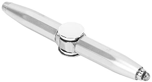 HEEPDD LED Leuchtender Kugelschreiber mit Fidget-Funktion, Stress-Relief Schreibwerkzeug, Silber