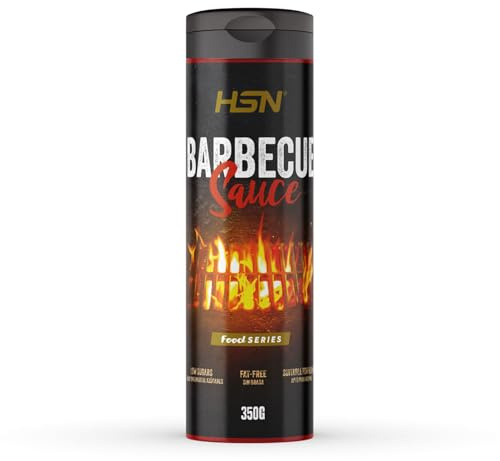 Salsa Barbacoa - 0% Grasa, 100% Sabor - de HSN | 350 g = 35 Tomas por Servicio | Baja en Azúcares y Calorías | Mínimo empleo de aditivos | Tapón Antigoteo | Apto Dietas Veganas, Keto y Sin Gluten