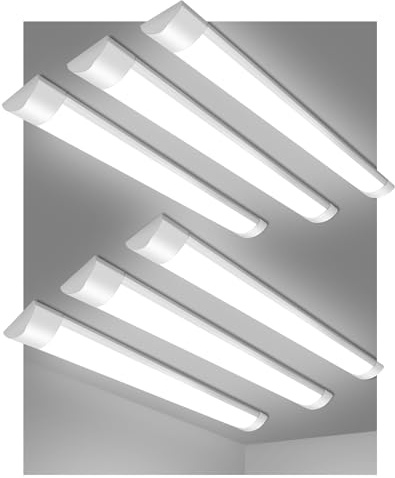 Cutever 3FT Led Batten Light, 30W Tube Light Surface Mounted Ceiling Light Cool White 6500K 3000LM 180 °Beam Angle Led Tube Lights for Shop, Office, Living Room, Garage, Warehouse, Kitchen