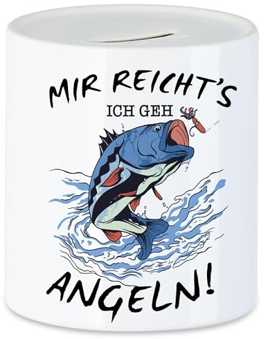 Hey!Print Mir Reichts Ich Geh Angeln Spardose Angler Angeln Fische Angelzubehör Geschenkidee