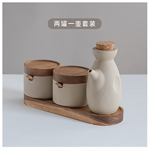 Tarro de condimentos, tarro de especias de cocina, combinación de salero y pimentero, juego de ollas de aceite, tarro de cerámica for condimentos, tarros de herramientas de condimento de Color sólido