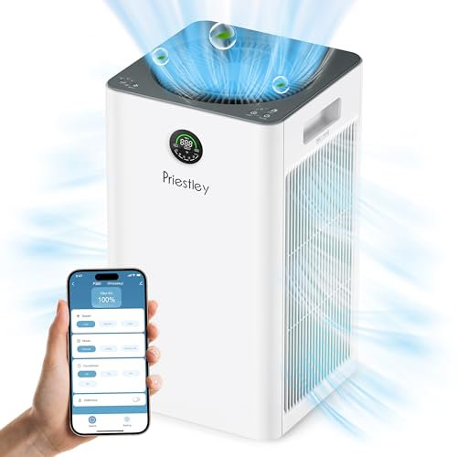 Purificadores de aire para el hogar, habitación grande de hasta 1500 pies cuadrados, carbón activado, elimina el 99.97% del polvo, humo, olor, polen, mascotas, alergias a la caspa del cabello, sueño
