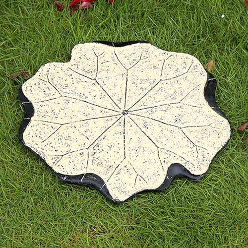 Trittsteine für Garten 13 16 Gartentrittsteine für Den Rasen, Dekorativer Stein mit Lotusblattmuster, Trittsteine Im Außenbereich Auf Dem Gartenweg, DIY-Kunst-Landschaftswege ( Color : Clay-Small ,