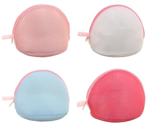 4 Piezas Bolsa Lavadora Ropa Interior, Bolsa Malla Lavanderia Bolsa de Lavandería para Lavadora para Lencería Camisas Calcetines Falda Sujetador Calcetines