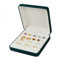 Boîte de Rangement pour Bagues à Bijoux, Bleu Boîte Organisateur de Bagues à Bijoux, Cuir PU Velours Boîte de Présentation de Bagues, Étui à Bijoux de Voyage pour Femmes Filles Plusieurs Bagues