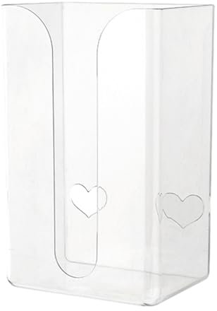 DAWCBVJQ Porta fazzoletti da parete, 19 x 12 x 8,5 cm, porta salviette umidificate, scatola trasparente per cosmetici, da parete, per tavolo, armadio da cucina e parete, verso l'alto o verso il basso