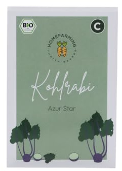 Bio-Saatgut Kohlrabi Azur Star, Einzeltüten,HOMEFARMING JUDITH RAKERS, samenfestes Saatgut, Aussaat