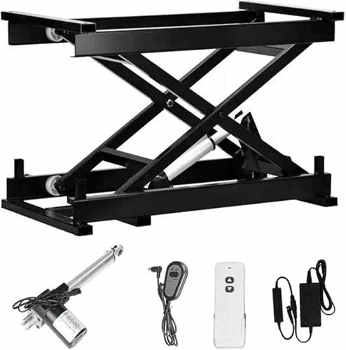XDRGOOIUY Tavolo elevatore Elettrico a Forbice, Altezza Regolabile, Piattaforma elevatrice elettrica, Portata 50 kg, Tavolo da Pranzo Elettrico, Tavolo da caffè, Sollevatore per mobili Fai da Te