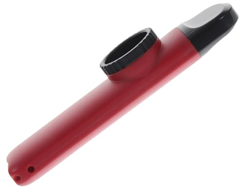 Rotes Kunststoff Kazoo 1 Satz mit Trageband für Ukulele und Geige | Abs Ausführung, Leicht und Handlich, für Kinder, Geeignet für Besondere Feste