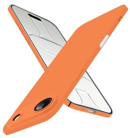 Puxssul Super Thin for iPhone Air Case, Ultra Slim Skin-Friendly Hard Cover [Full Camera Protection] [Smooth Matte Finish], Sleek Minimalist Phone Case for iPhone Air 6.5 inch 2025, Orange