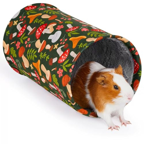 Satiskid Túnel de conejillo de indias, escondite portátil para jugar a descansar, túneles de actividad de animales pequeños para conejos enanos, chinchilla, cobayas, hámster, ardilla