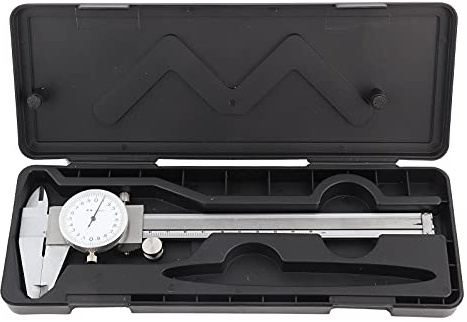 Calibro a Corsoio con Quadrante 150mm, Calibro a Orologio Antiurto in Acciaio al Carbonio, Micrometro Non Digitale Strumento di Misura per Industria
