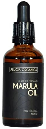 ALUCIA ORGANICS Certified Organic Marula Oil 50ml – 100% Pure Marula Oil for Face, Body & Hair – Natural, Cold-Pressed & Unrefined – Vegan & Cruelty-Free