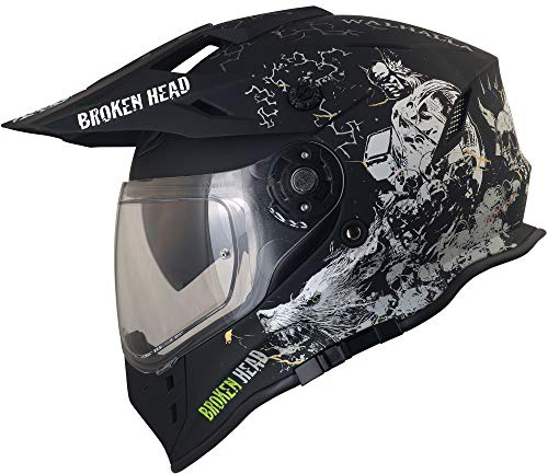 Broken Head Fullgas Viking VX3 Motocross-Helm | Enduro Cross-Helm, Mit Visier, Mit Sonnenblende, Bluetooth Vorbereitet