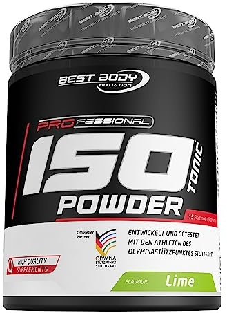 Best Body Nutrition Isotonisches Sportgetränkepulver 600g Lime – Elektrolytgetränk ohne Zucker mit Magnesium, Calcium, Kalium – Pulver zur Flüssigkeitszufuhr bei sportlicher Belastung – Erfrischend