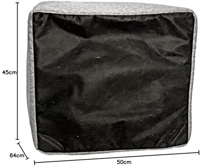 SuperKissen24. Hundehütte Indoor - Hundebett - Hundebox für Kleine Mittlere und Große Hunde und Katzen - Wasserdicht Hundehöhle - Katzenhöhle - 50x64x45 cm - Flachs Grau