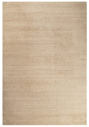 Wecon Home loft Hochflorteppich, 70 x 140 cm, beige braun meliert | kuschelig weicher Hochflor Teppich, bestens geeignet fürs Wohnzimmer, Schlafzimmer und Kinderzimmer