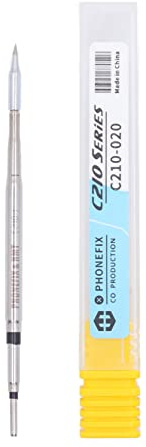 JBC210 Punta per Saldatore, Regolazione 0-300 °C Punta per Saldatore di Ricambio Punta per Saldatura Antiossidante C210 T26D, per Riparazione di Giocattoli, Marchiatura (C210-020 Straight Tip)